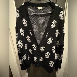 Women’s button up skull cardigan